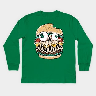 Hamburger Monster Kids Long Sleeve T-Shirt